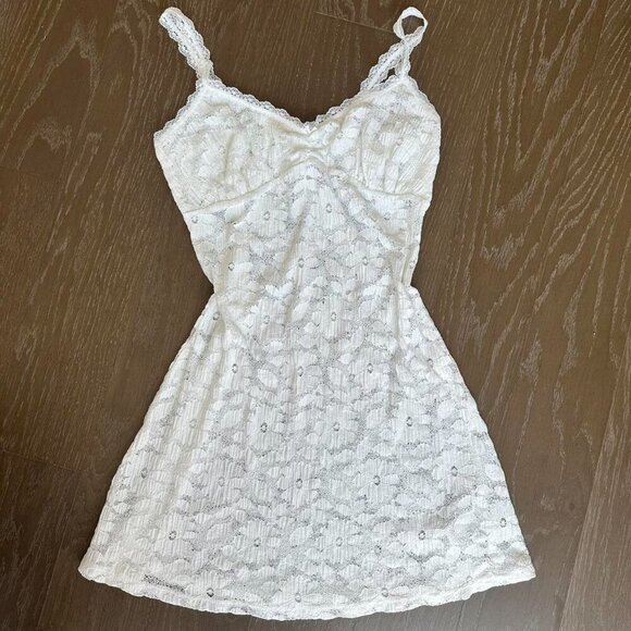 Aerie White Lace Mini Dress NWT - Picture 2 of 5